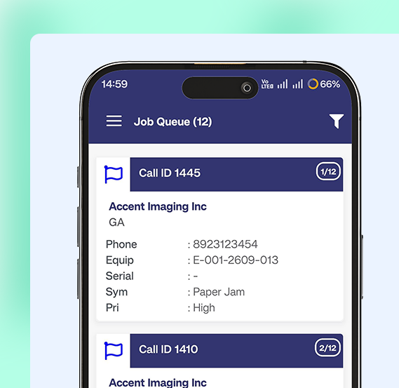 Technician Job View screenshot