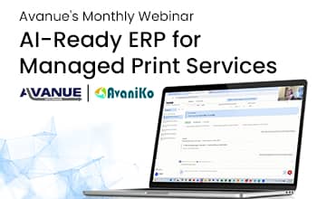 AI-Ready ERP for Managed Print Services - Avanue All-in-One Platform webinar